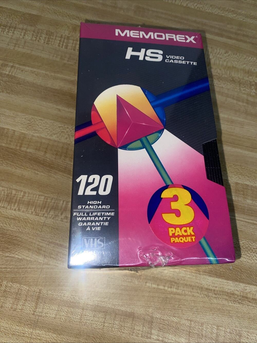 MEMOREX 120 HS 6 HOUR HIGH STANDARD video cassette VHS TAPES 3 Pack BRAND NEW!